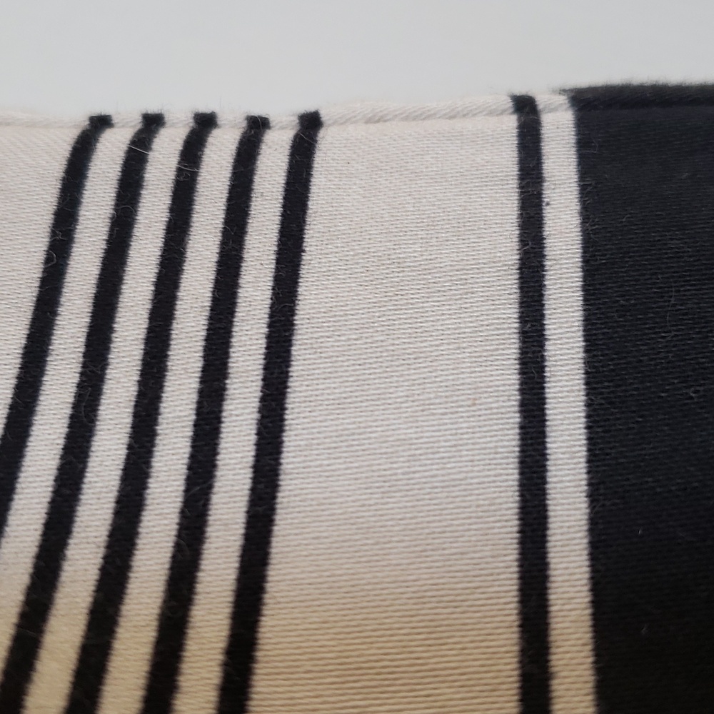 Vintage Valerie Bertinelli Striped A-Line Skirt Pleated Black Off-White Size 10 - Picture 6 of 9